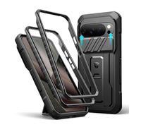 Dexnor for Google Pixel 10 Pro XL Case with Slide Camera Cover & 2 Front Frames & Built-in Screen Protector & Heavy-duty Kickstand, Full-body Shockproof Protective Cover Rugged Bumper Cases - Black