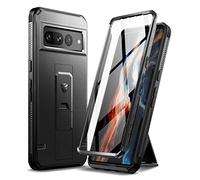 Dexnor for Google Pixel 7 Pro 5G Case, [Built in Screen Protector and Kickstand] Heavy Duty Military Grade Protection Shockproof Protective Cover for Google Pixel 7 Pro 5G - Black