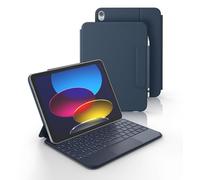 Dexnor for iPad (A16) 11th/10th Generation Case with Keyboard Ultra-thin Magnetic Folio Keyboard Case Trackpad Pencil Holder Backlit Rechargeable for iPad A16 11" 2025/10th Gen 10.9" 2022, Blue