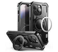 Dexnor for iPhone 14 Pro Case Compatible for MagSafe[Built in Screen Protector and Kickstand]，Heavy Duty Military Grade Protection Shockproof Protective Cover for iPhone 14 Pro - Black