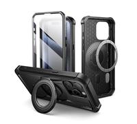 Dexnor for iPhone 15 Pro Max Case Compatible for MagSafe[Built in Screen Protector and Kickstand]，Heavy Duty Military Grade Protection ShockProof Protective Cover for iPhone 15 Pro Max - Black
