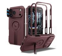 Dexnor for iPhone 18 Pro Max/17 Pro Max Case with Camera Cover & Kickstand & Screen Protector & 2 Front Frames with MagSafe, Rugged Shockproof Bumper Cases Magnetic Protective Case, Red