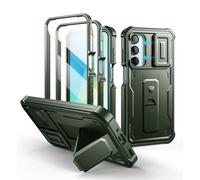 Dexnor for Samsung Galaxy A16 4g/5g Case with Built-in Slide Camera Cover & Screen Protector & Kickstand, Heavy-Duty Shockproof Rugged Case Full-Body Bumper Protective Cover for Galaxy A16 Green