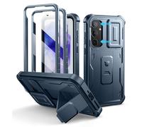 Dexnor for Samsung Galaxy A35 5g Case with Built-in Slide Camera Cover & Screen Protector & Kickstand, Heavy-Duty Shockproof Rugged Case Full-Body Bumper Protective - Navy Blue