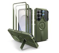Dexnor for Samsung Galaxy S26 Ultra Case, Compatible with MagSafe, Green | Camera Cover & Adjustable Kickstand & Screen Protector , Rugged Shockproof Bumper Cases Heavy-duty Magnetic Protective Cover