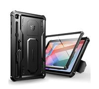 Dexnor for Samsung Galaxy Tab S6 Lite Case, [Built in Screen Protector and Kickstand] Heavy Duty Military Grade Protection Shockproof Protective Cover for Samsung Galaxy Tab S6 Lite - Black