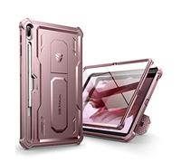 Dexnor for Samsung Galaxy Tab S7+ Plus/S8+ Plus Case, [Built in Screen Protector and Kickstand] Heavy Duty Military Grade Protection Shockproof Protective Cover - Pink