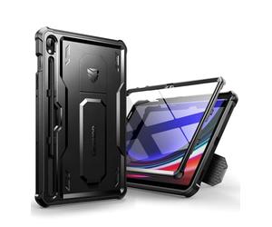 Dexnor for Samsung Galaxy Tab S9 Case, [Built in Screen Protector and Kickstand] Heavy Duty Military Grade Protection Shockproof Protective Cover - Black