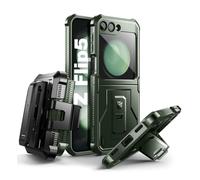 Dexnor for Samsung Galaxy Z Flip 5 5G Case, Full-Body Dual Layer Rugged Case with Kickstand for Samsung Galaxy Z Flip 5 5G - Green