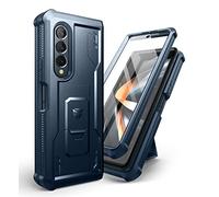 Dexnor for Samsung Galaxy Z Fold 4 5G Case, Dual Layer Rugged Case with Built-in Screen Protector & Kickstand(NO Pen Slot) - Blue