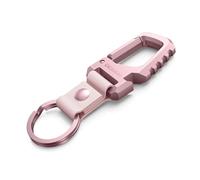 Dexnor Heavy Duty Key Chain Bottle Opener, Carabiner Key Ring Clip Aerospace-grade Stainless Steel Car Key Fob Holder Organizer EDC Keychain Keyring Accessories for Men and Women - Pink