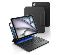 Dexnor Keyboard Case for iPad Air 11 inch (M3 2025/M2 2024) & iPad Pro 11 (4th/3rd/2nd/1st Gen) & iPad Air 5th/4th Gen Case with Keyboard Ultra-thin Magnetic Detachable Trackpad Backlit, Black