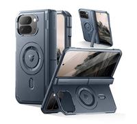Dexnor Magnetic for Google Pixel 10 Pro Fold Case with Dual Kickstands & Front Screen Protector & Hinge Protection, Compatible with MagSafe, Full-body Rugged Protective Cover Bumper Cases - Blue