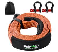 Dexpally 8 Ton Tow Rope, Tow Strap Car Kit with 2 Reinforced Shackles, Storage Bag, 5M High Strength Car Tow Rope, Tow Strap for Off-Road Recovery and Cars