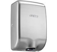 Dexpro 1kW Compact Automatic Hand Dryer with High Speed Cool and Hot Air Settings 10 Second Dry Time and LED Downlight for Retail and Commercial Bathrooms and Washrooms (Silver)