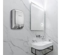 Dexpro Feisty Compact Hand Dryer: 1Kw Silver - Stainless Steel