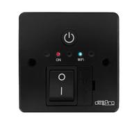 DeXpro WiFi Smart Fused Spur Switch, 13A, 2.4GHz, Compatible with Alexa and Google Assistant, Black