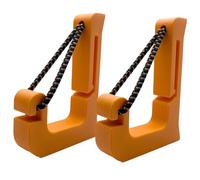 Dexprosy 1 Pair Molle Hook for Saddle Hunting - Plastic Clips for Bow Storage, Climbing Sticks, and Tactical Gear with Easy Installation on Molle Platforms (Orange)