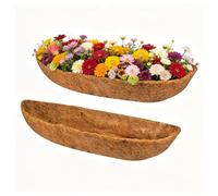DexQur 1/2/4/6PCS Trough Coco Replacement Liners, Multiple Sizes Coconut Liners for Wall Planters Hanging Basket Liners, Plant Liners for Trough Planters for Indoor Outdoor Decor (2PCS, 30inch)