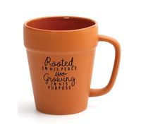 Dexsa Rooted In His Peace Designer Flower Pot Mug, 14oz