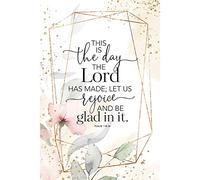 DEXSA This is the Day Wood Plaque with Inspiring Quotes 6"x9" - Elegant Frame Wall & Tabletop Decoration | Easel & Hanging Hook | This is the day the Lord has made; Psalm 114:24 | Made in the USA