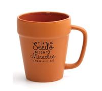 Dexsa Tiny Seeds. Mighty Miracles. Designer Flower Pot Mug, 14oz