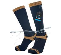 DexShell Hytherm Pro Waterproof Socks - Thick Merino Wool Lined, Breathable Membrane, Extreme Cold & Wet Weather Hiking & Trekking - TBC Stripe Unisex, Mid Calf Small