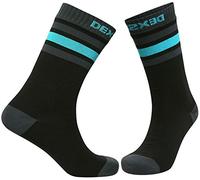 DexShell Ultra Dri Cuff Seal Sock - Black/Cyan, Small/Waterproof Windproof Wet Weather Breathable Clothing Clothes Water Resistant Repellent Sport Outdoor Rain Unisex Man Male Cycling Footwear