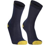 DexShell Ultra Thin Crew Waterproof Socks - Navy/Lime (L) Size: L