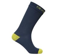 DexShell Ultra Thin Crew Socks - Navy Lime Yellow S