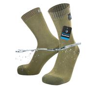 Dexshell Waterproof Ultra Thin Bamboo Crew Sock: Olive: XL Size: XL, C