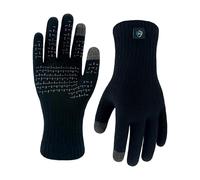 DexShell UltraFlex 2.0 Waterproof Knit Gloves for Men & Women - Lightweight, Wet-Grip, Touchscreen-Compatible with Porelle Membrane for Running, Cycling & Commuting in Spring & Autumn, Black Unisex SM