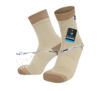 DexShell Waterproof Everyday Socks for Men & Women, Breathable Quarter Crew Socks for Walking, Commuting, Rain & Wet Weather - SSL Beige, Unisex X Large