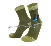 DexShell Waterproof Everyday Socks for Men & Women, Breathable Quarter Crew Socks for Walking, Commuting, Rain & Wet Weather - OLV Green, Unisex Medium