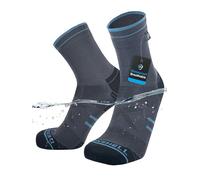DexShell Waterproof Trail Running Socks - Compression Fit, Coolmax Lining, Breathable Membrane - Winter Trails, Muddy Paths, Wet Road Runs - Turbulence Grey Unisex LG