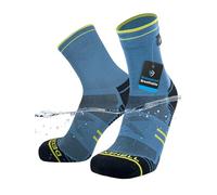 DexShell Waterproof Trail Running Socks, Compression Fit for Men & Women, Moisture Wicking Coolmax Inners Breathable Porelle Membrane, for Outdoor Sports in Cold Wet Conditions - Malibu Blue Unisex MD