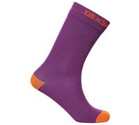 Dexshell Waterproof Ultra Thin Bamboo Crew Sock: Purple Orange: M Size