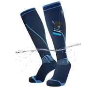 DexShell Waterproof Wading Socks Knee High For Men & Women, Hiking Trail Running in Cold Wet Conditions, Breathable Membrane PFOA-free with Coolmax Inners by Patented Craft, Unisex LG, JBB Black