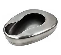 DEXSUR Bedpans for Elderly Men and Women, Heavy Duty Metal Autoclavable Adult Stainless Steel Bed pan for Medical Centers and Home Use, 14 x 11 3/8 Inches