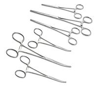 DEXSUR Ultimate Hemostat Set, 6 Piece Ideal for Hobby Tools, Electronics, Fishing and Taxidermy - 8", 6.25" and 5", Stainless Steel, Curved & Straight