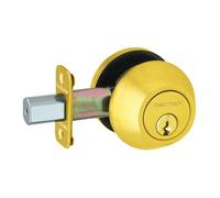 Dexter by Schlage JD60605 Single-Cylinder Deadbolt, Bright Brass
