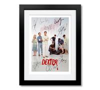 Dexter Cast Signed A4 Poster Photo Print Framed Autograph Gift TV Show Michael C. Hall, Jennifer Carpenter (A4 Black Framed & Mounted)