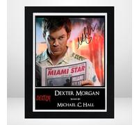 Dexter - Dexter Morgan - Michael C Hall Signed Autograph Photo Print Poster Mounted Wall Art (10x12) Actor Artwork for Home & Office Decor Gift