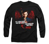 Dexter Good Bad Mens Long Sleeve T Shirt, Black, L