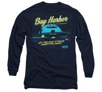 Dexter Moonlight Fishing Mens Long Sleeve T Shirt, Navy, Large