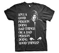 Officially Licensed Merchandise Dexter A Bad Person Doing Good Things? T-Shirt (Black), X-Large