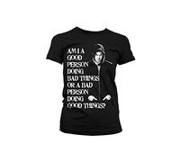 Officially Licensed Merchandise A Bad Person Doing Good Things? Women T-Shirt (Black), Medium
