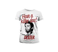 Dexter Officially Licensed Merchandise Have A Killer Day! Women T-Shirt (White), XX-Large
