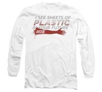 Dexter Plastic Prediction Mens Long Sleeve T Shirt, White, Small