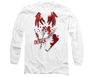 Dexter Tools of The Trade Mens Long Sleeve T Shirt, White, L